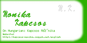 monika kapcsos business card